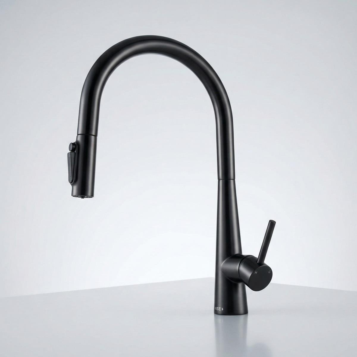 Cosmo 3 Fonksiyonlu Spiralli Mutfak Bataryası PVD Steel Black (Siyah)