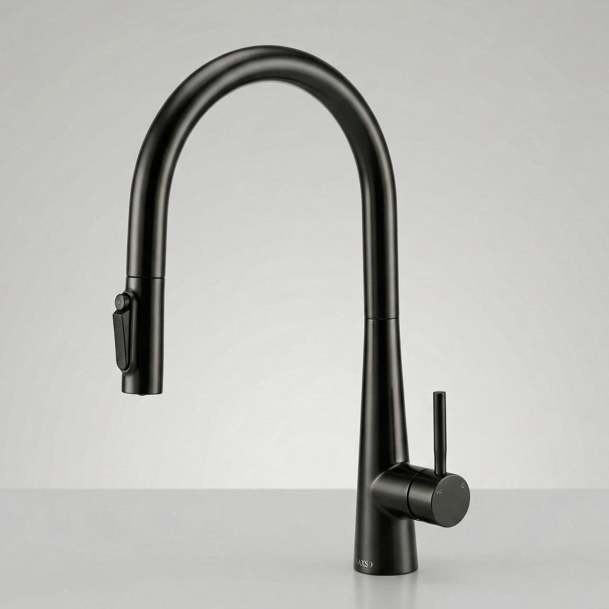 Cosmo 3 Fonksiyonlu Spiralli Mutfak Bataryası PVD Steel Black (Siyah)