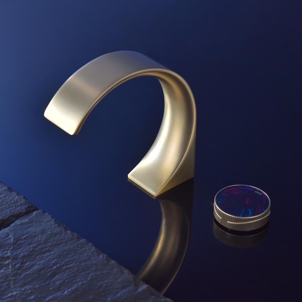 Curve 2 Delikli Lavabo Bataryası Brushed Gold