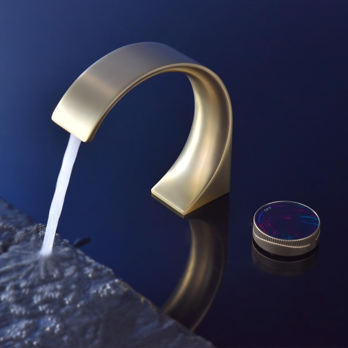 Curve 2 Delikli Lavabo Bataryası Brushed Gold