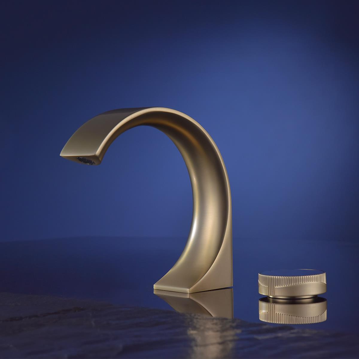 Curve 2 Delikli Lavabo Bataryası Brushed Gold