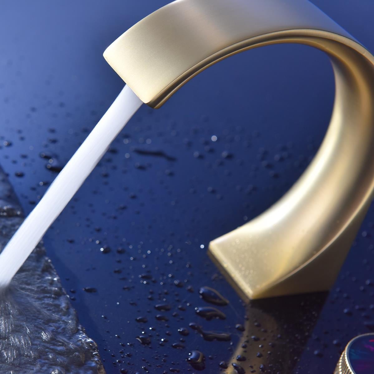 Curve 2 Delikli Lavabo Bataryası Brushed Gold