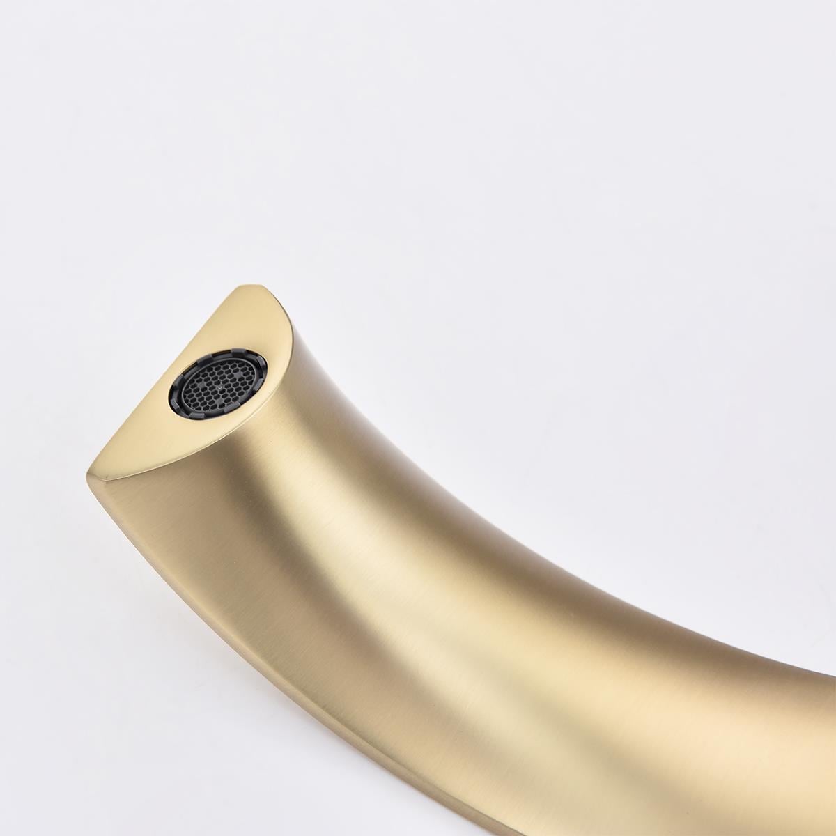Curve Ankastre 2 Delikli Lavabo Bataryası Brushed Gold