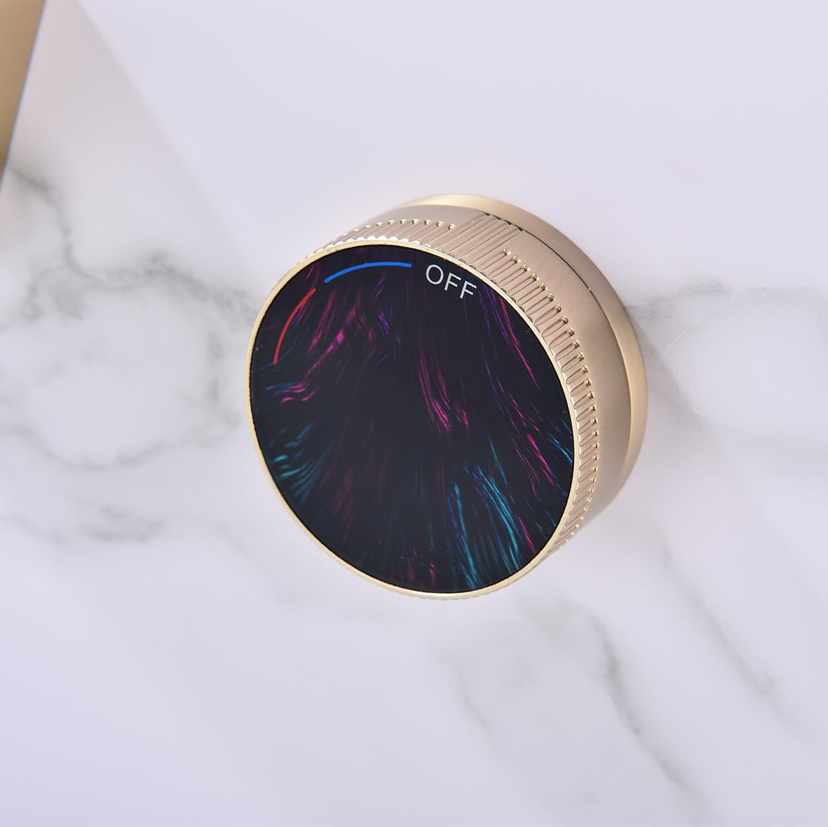 Curve Ankastre 2 Delikli Lavabo Bataryası Brushed Gold