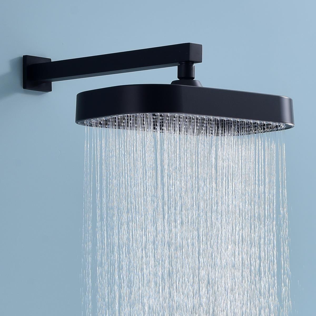 Dame 200 * 325 mm Tepe Duş Başlığı Black
