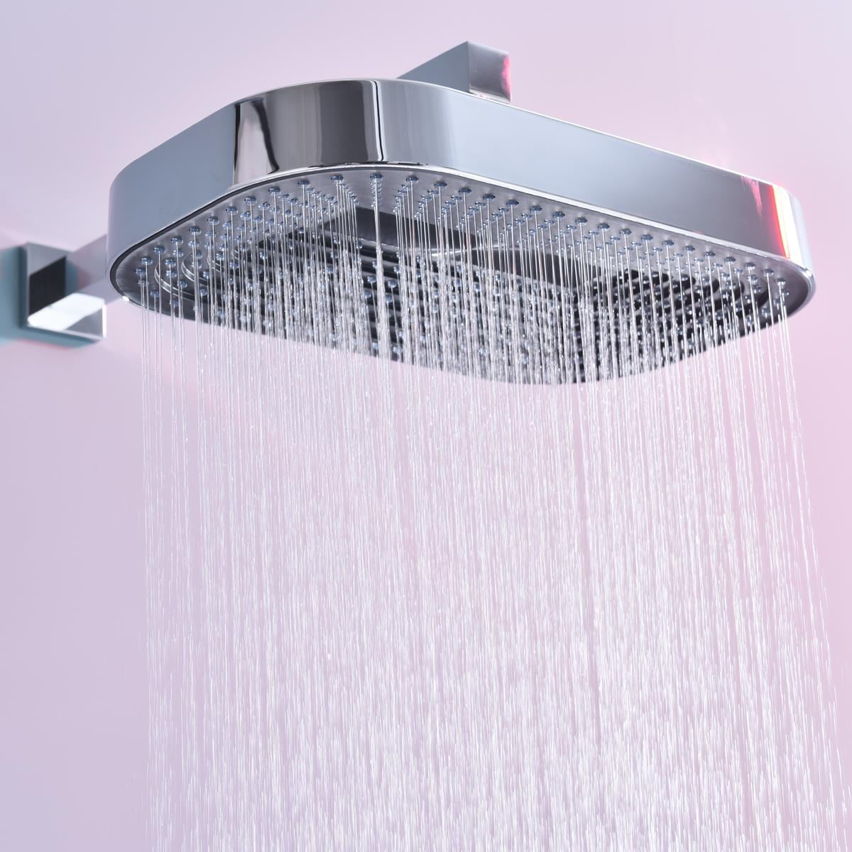 Dame 200 * 325 mm Tepe Duş Başlığı  Chrome Black