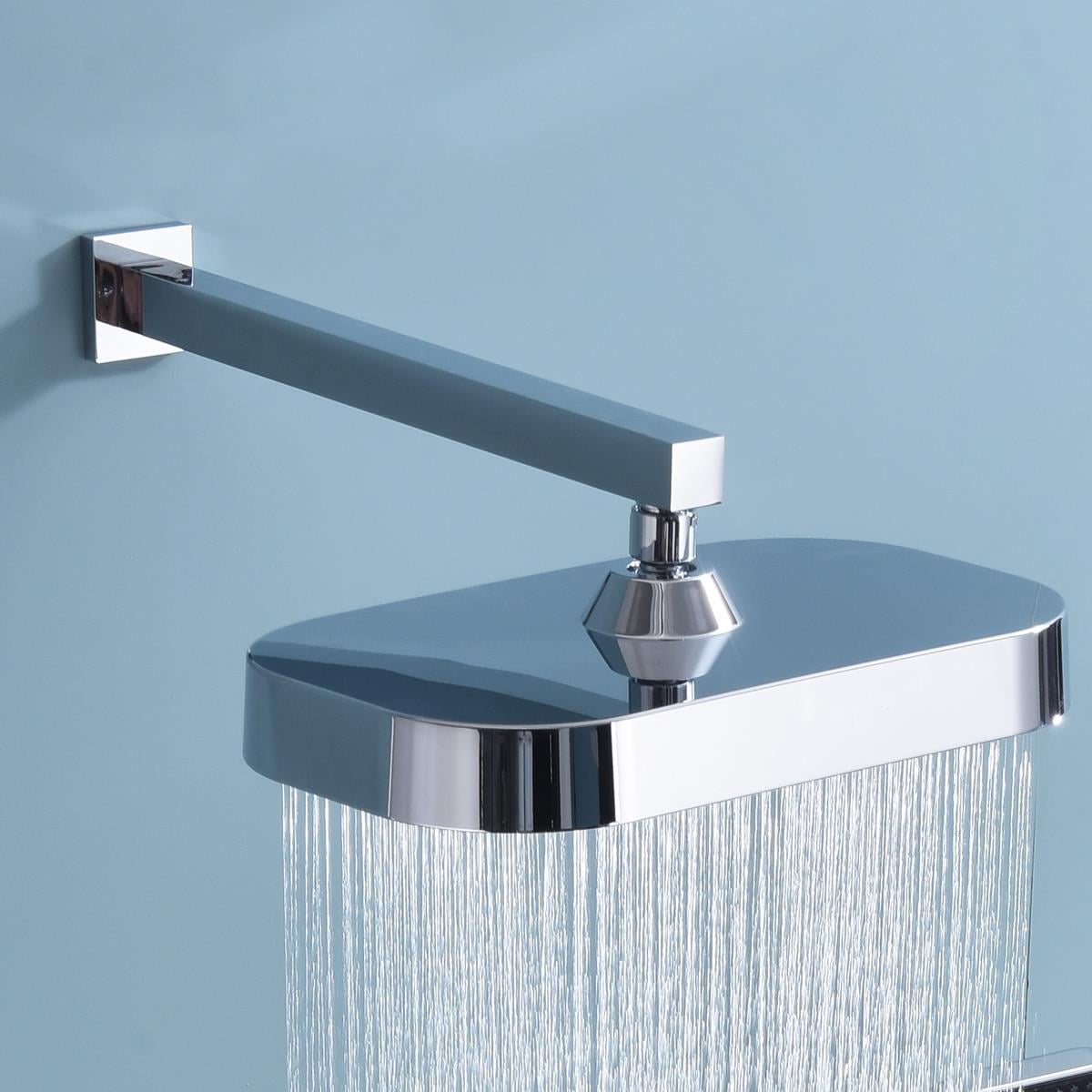 Dame 200 * 325 mm Tepe Duş Başlığı  Chrome Black