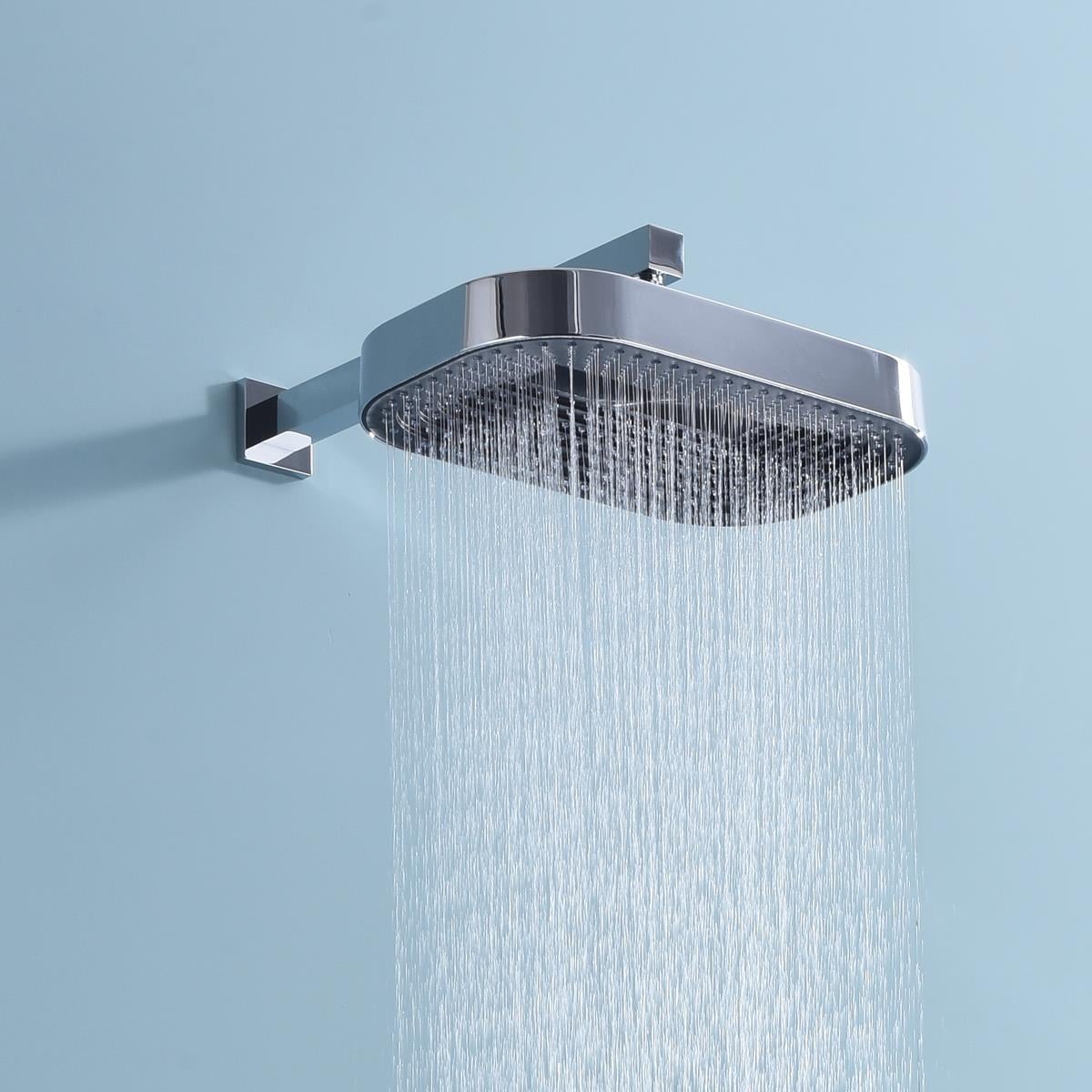 Dame 200 * 325 mm Tepe Duş Başlığı  Chrome Black