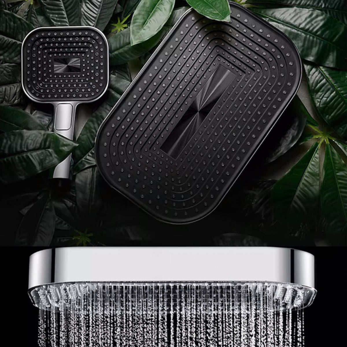 Dame 200 * 325 mm Tepe Duş Başlığı  Chrome Black