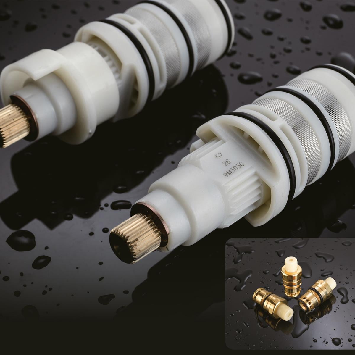Dion 3 Fonskiyonlu Tepe Duş Seti Brushed Gold