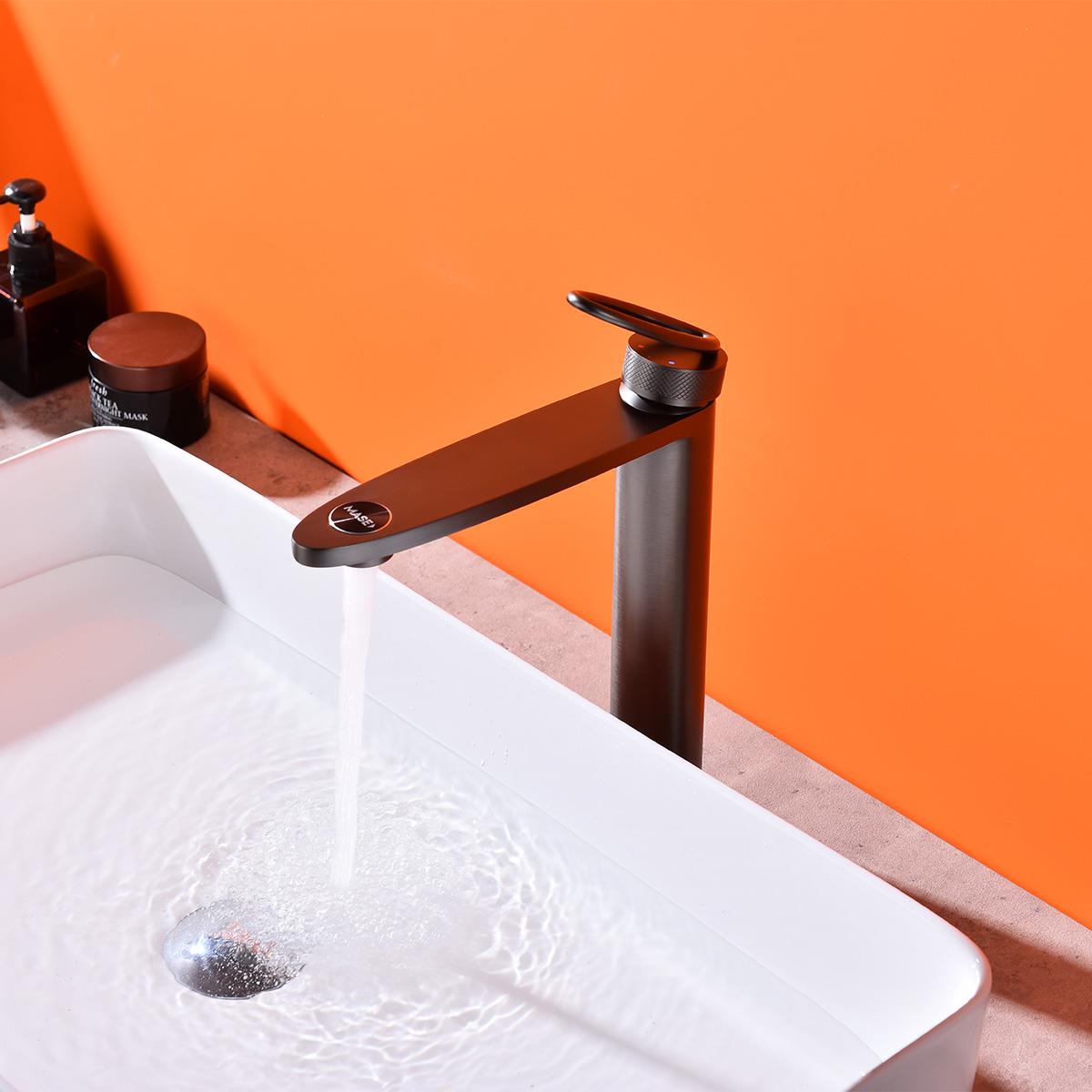 Eterna XL Yüksek Lavabo Bataryası Gun Metal