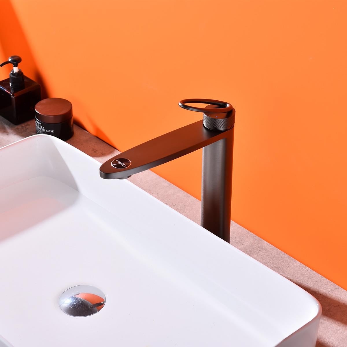 Eterna XL Yüksek Lavabo Bataryası Gun Metal