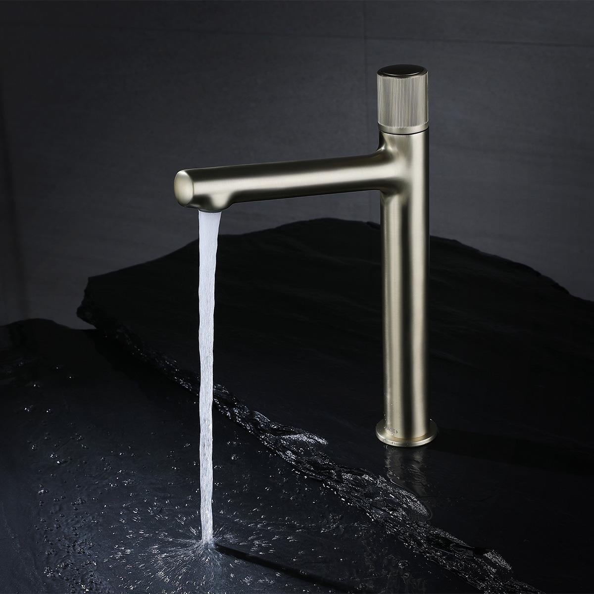 Fly XL Yüksek Lavabo Bataryası Brushed Gold