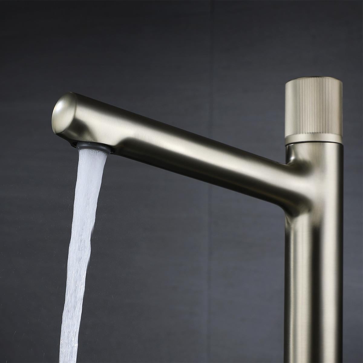 Fly XL Yüksek Lavabo Bataryası Brushed Gold