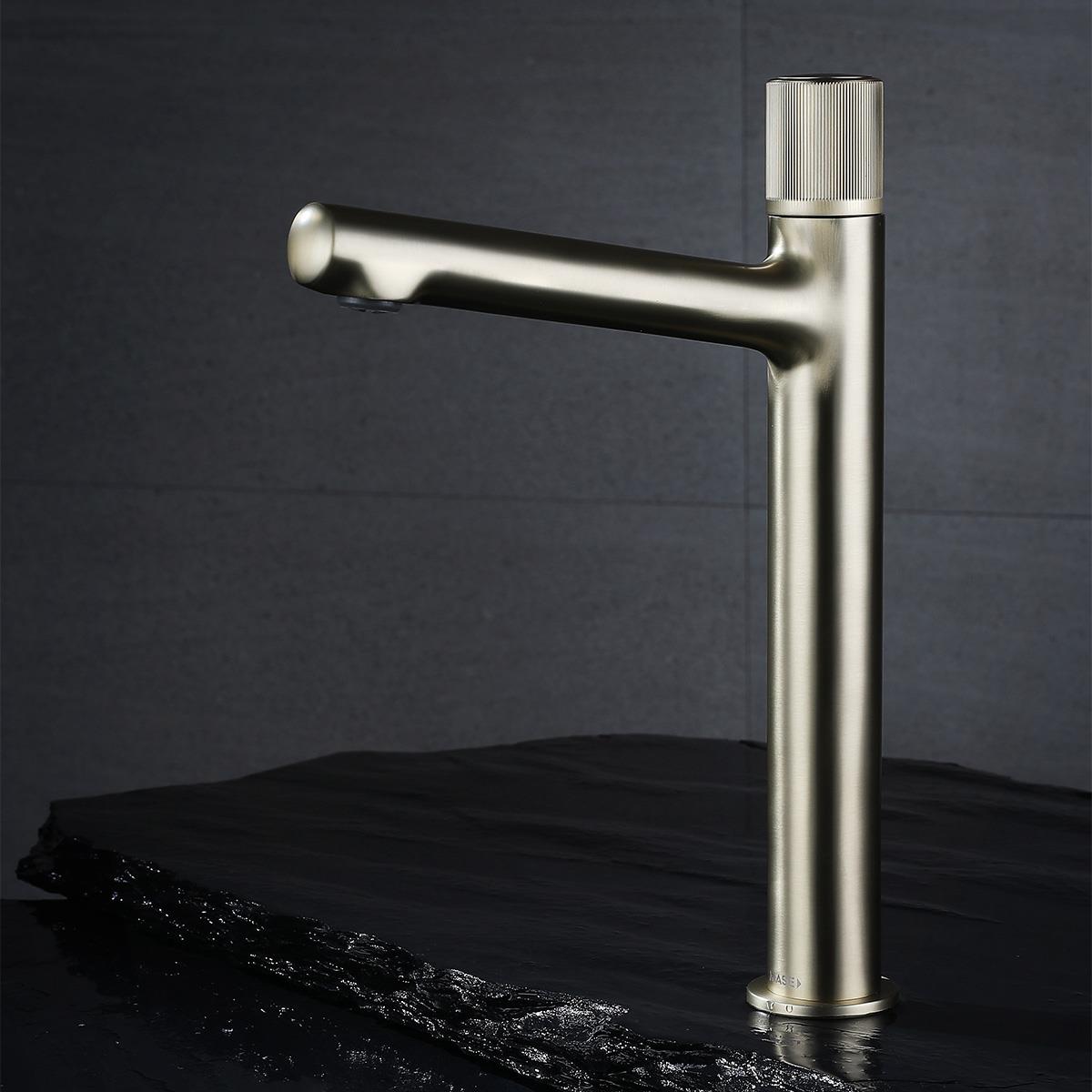Fly XL Yüksek Lavabo Bataryası Brushed Gold
