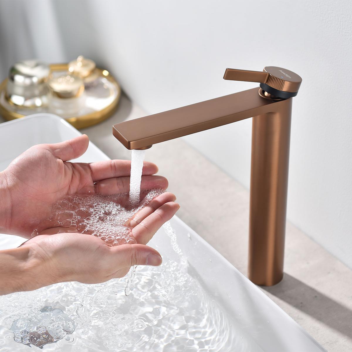 Giano XL Yüksek Lavabo Bataryası  Brushed Rose Gold