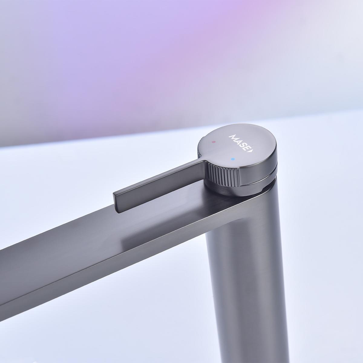 Giano XL Yüksek Lavabo Bataryası  Gun Metal