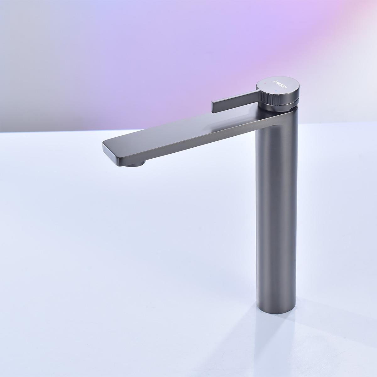 Giano XL Yüksek Lavabo Bataryası  Gun Metal