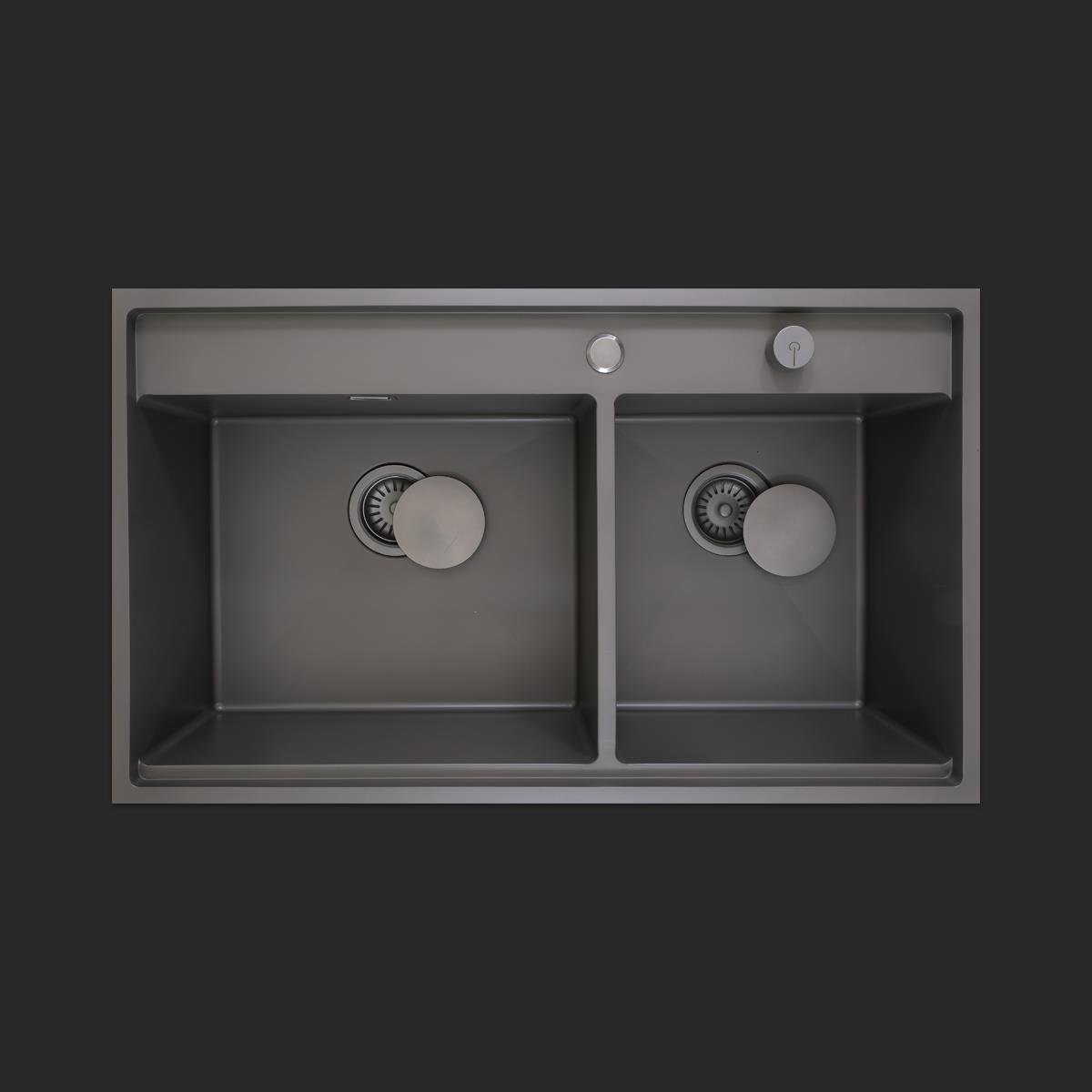 Giotto El Yapımı Nano Eviye Seti 86x51 cm Mat Gri (Gun Grey)