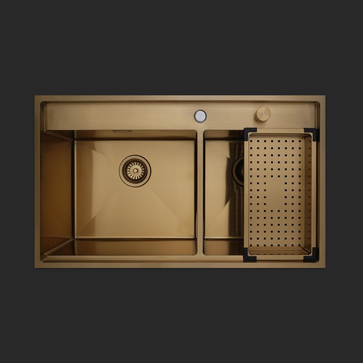 Giotto  El Yapımı PVD Eviye Seti 86x51 cm Altın (Gold)