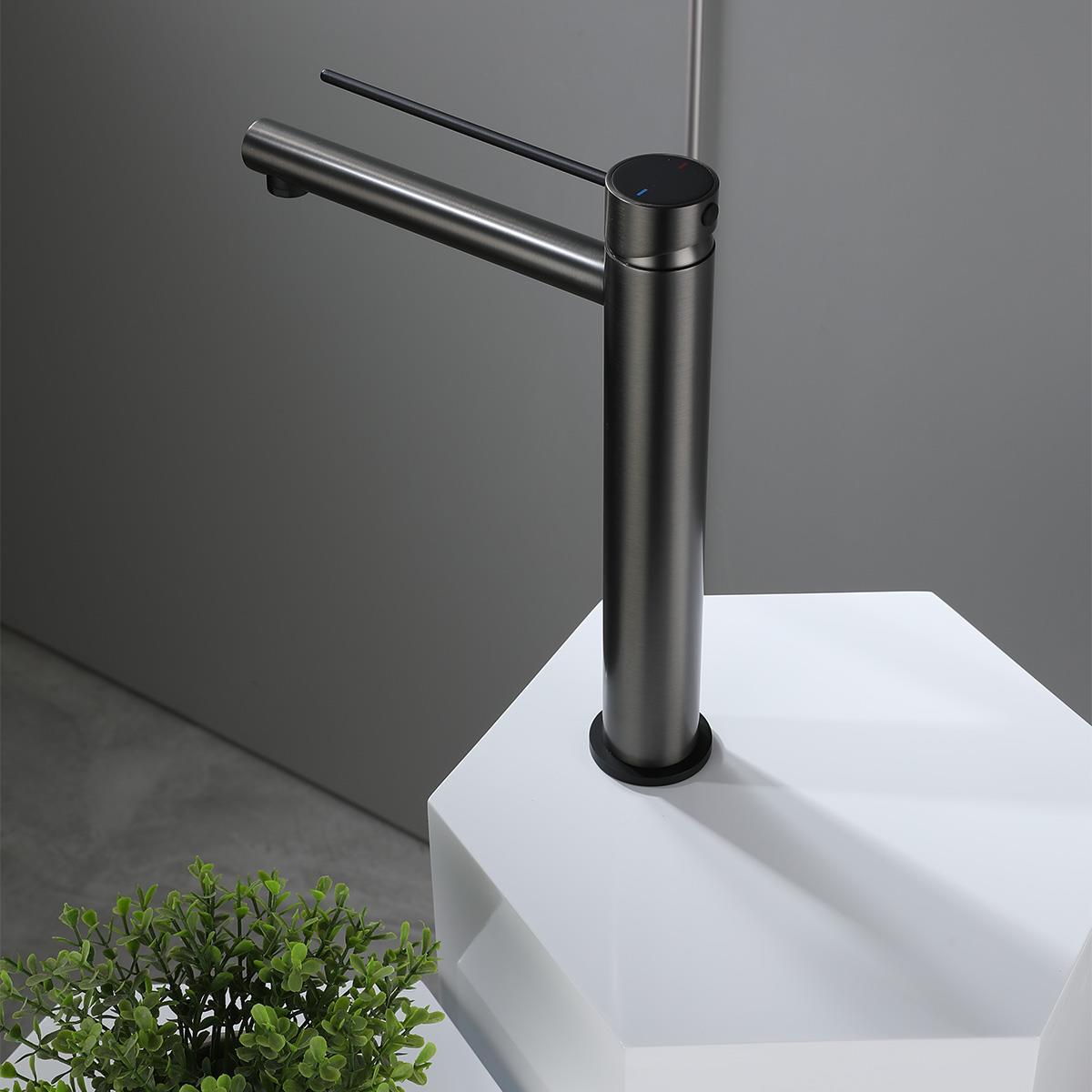 Harper XL Yüksek Lavabo Bataryası Gun Black