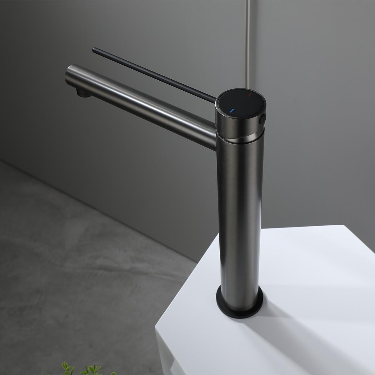 Harper XL Yüksek Lavabo Bataryası Gun Black