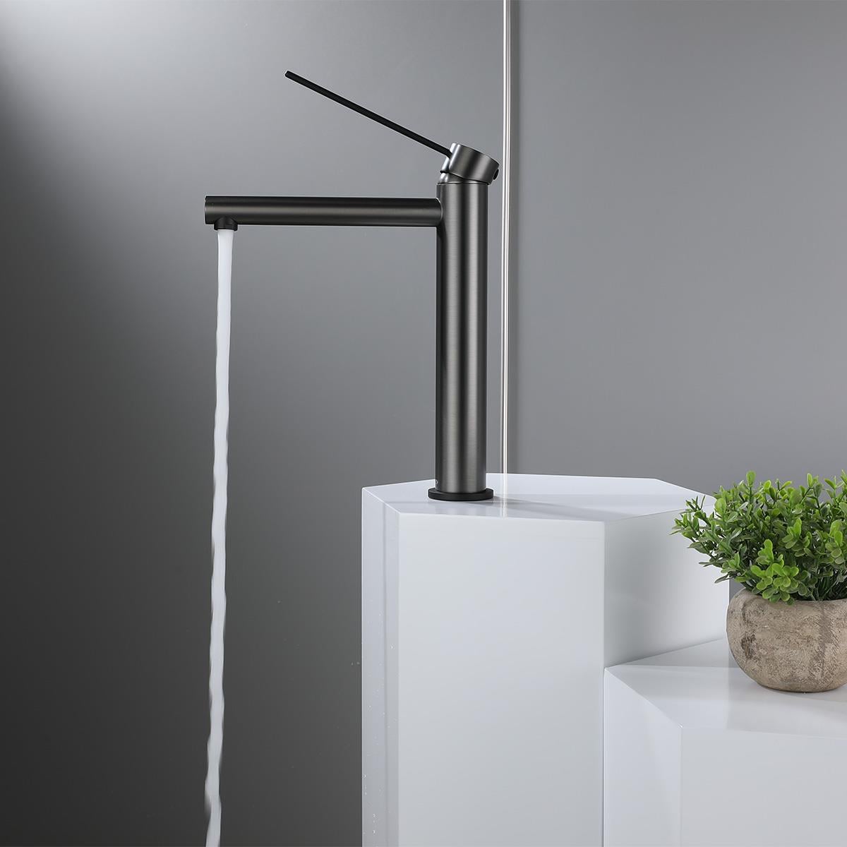 Harper XL Yüksek Lavabo Bataryası Gun Black