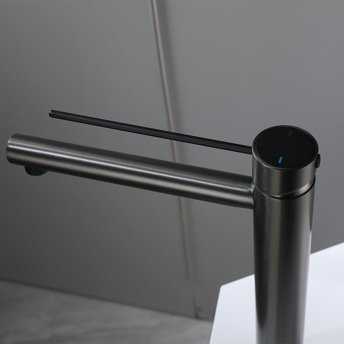 Harper XL Yüksek Lavabo Bataryası Gun Black