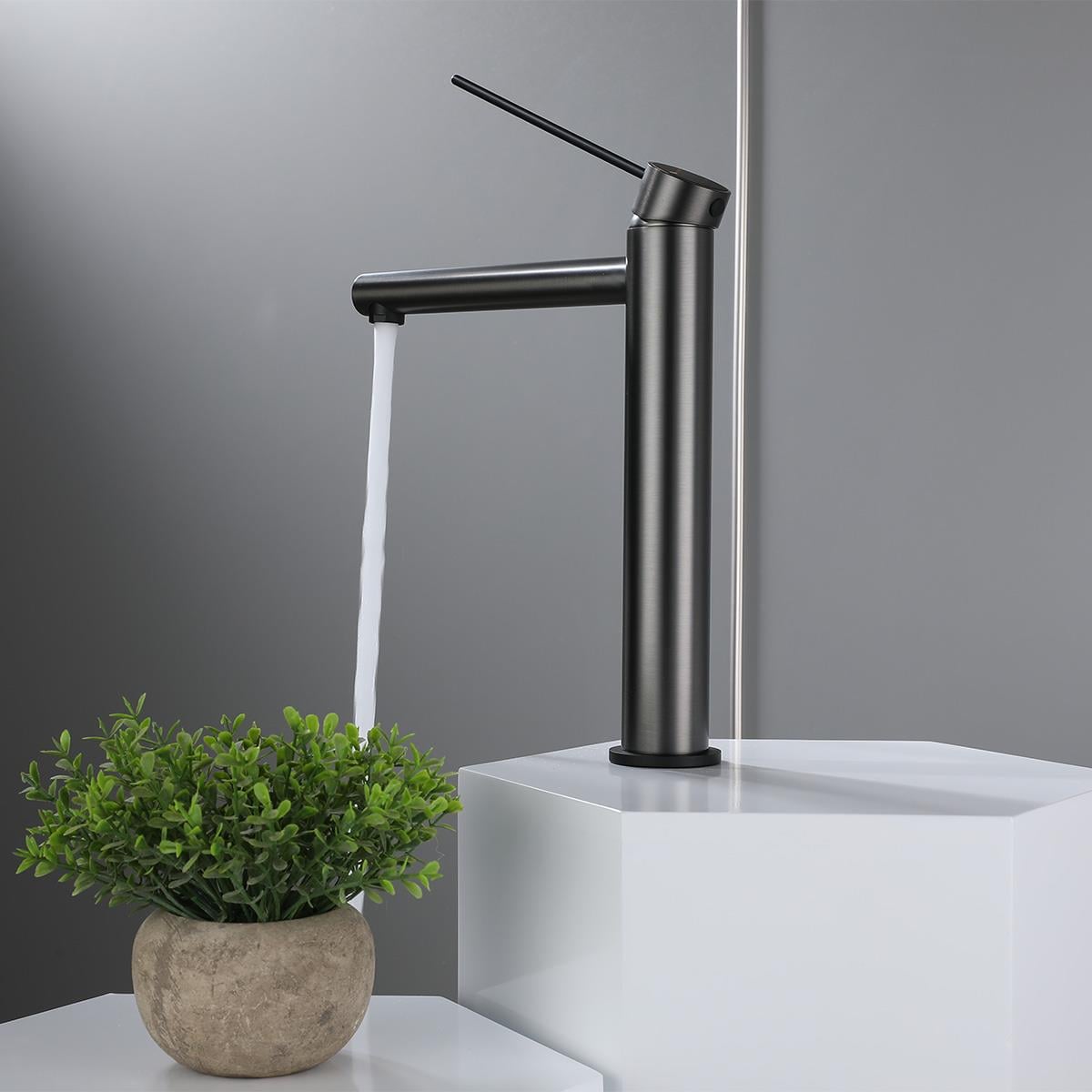Harper XL Yüksek Lavabo Bataryası Gun Black