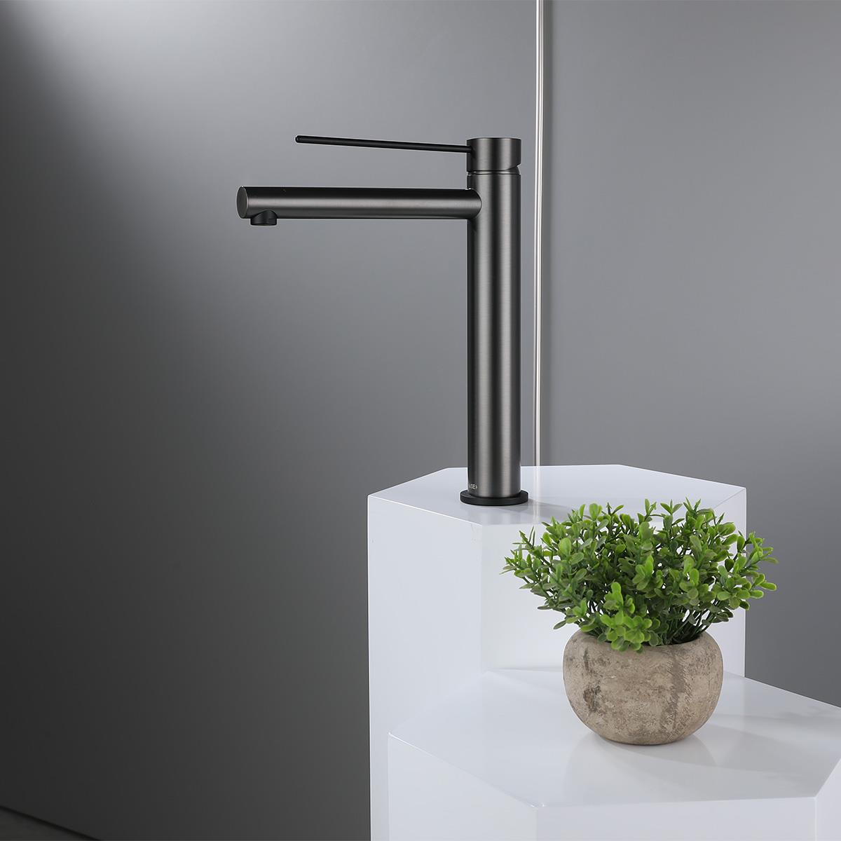 Harper XL Yüksek Lavabo Bataryası Gun Black