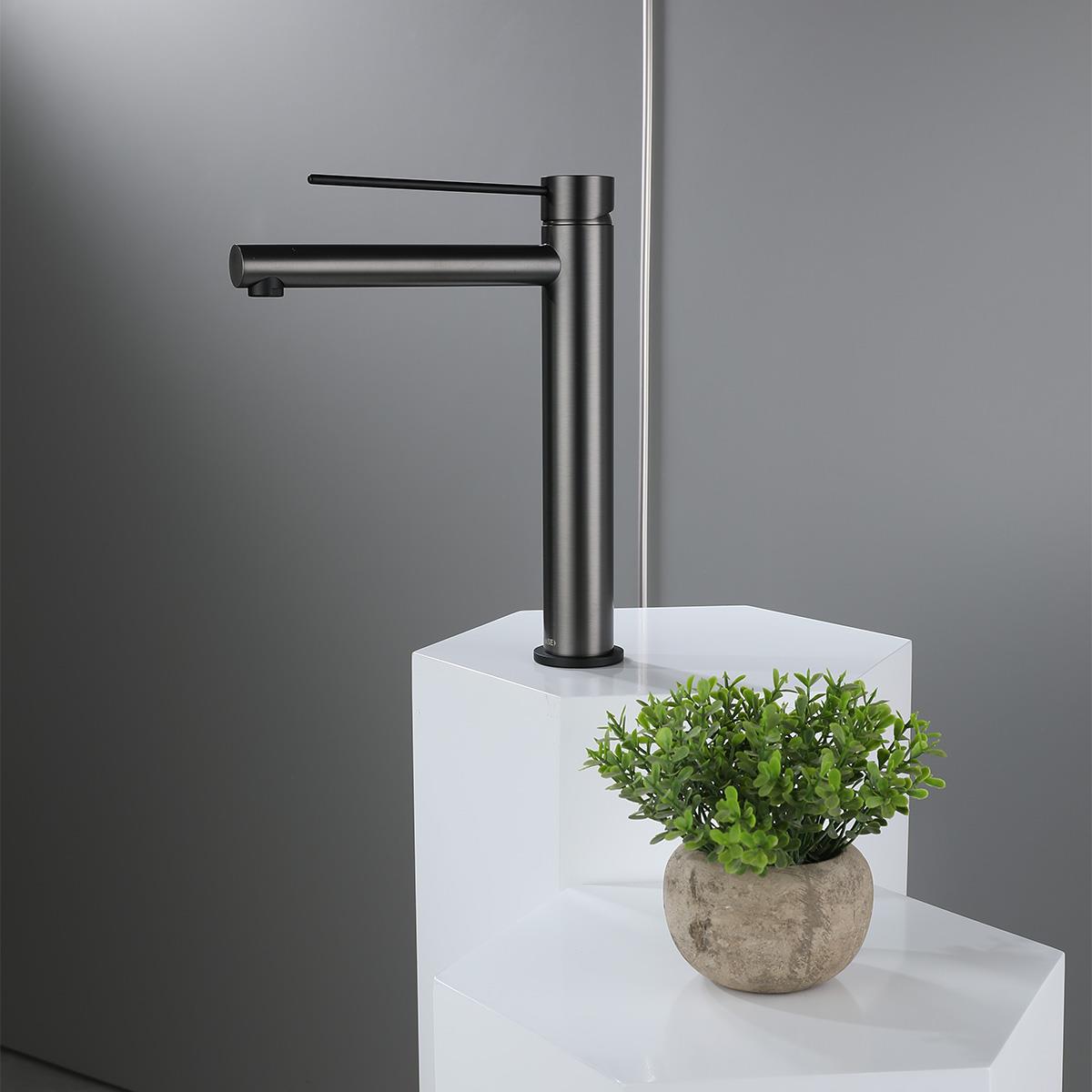 Harper XL Yüksek Lavabo Bataryası Gun Black