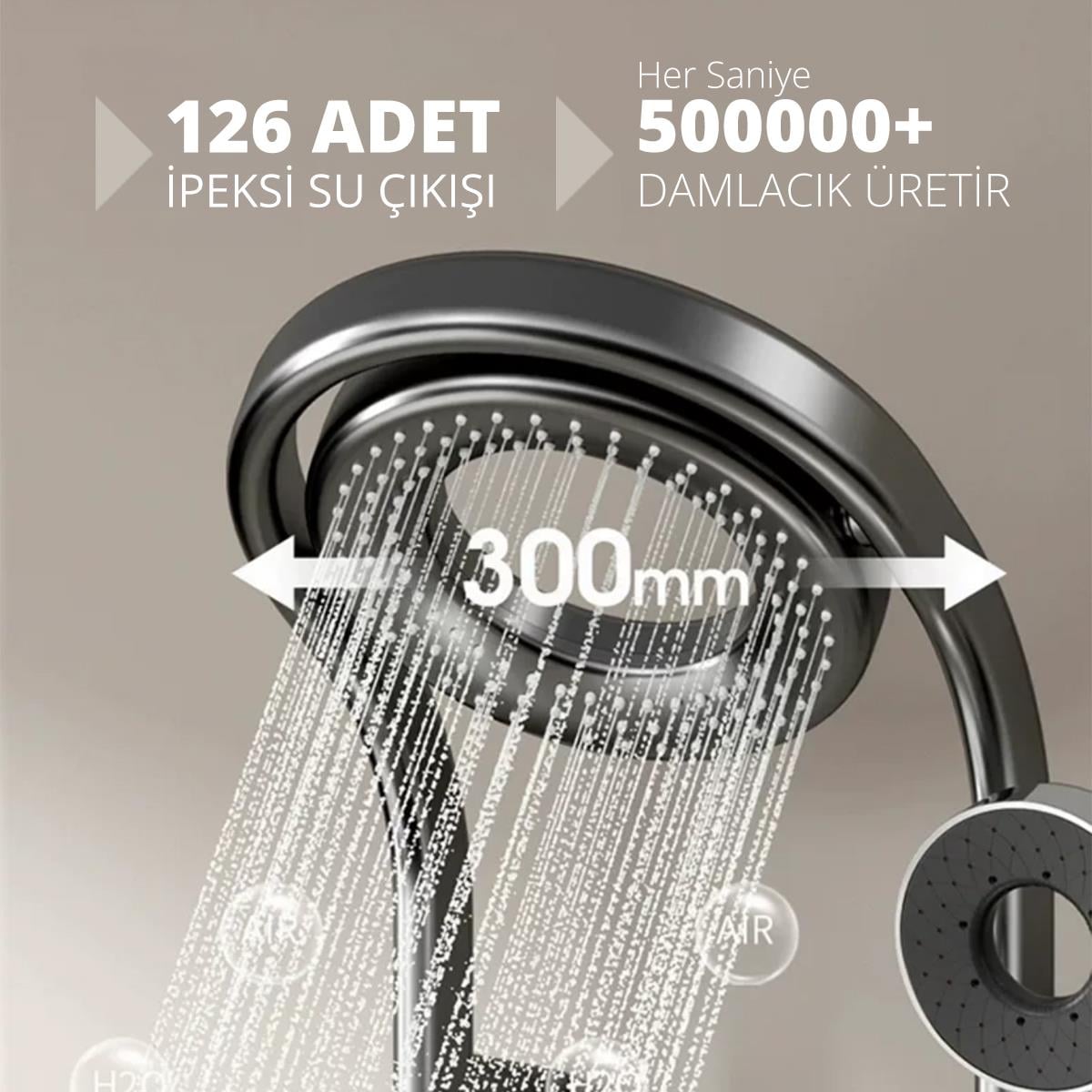 Life Velvet Gun Grey Duvara Monte Duş Sistemi