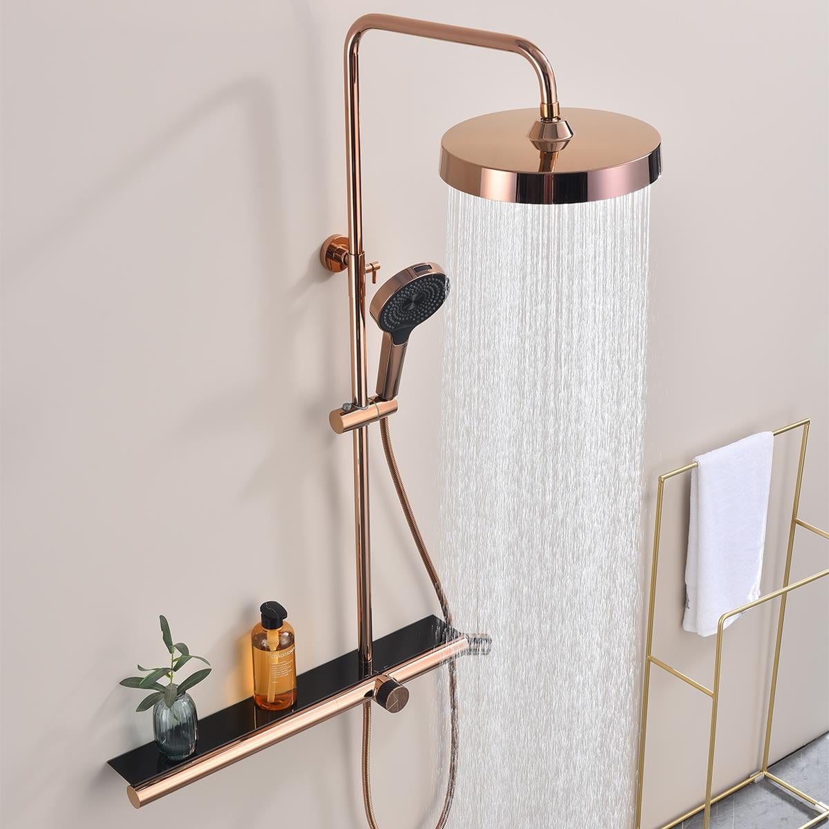 Luxor 3 Fonksiyonlu Duş Seti (Rose Gold)