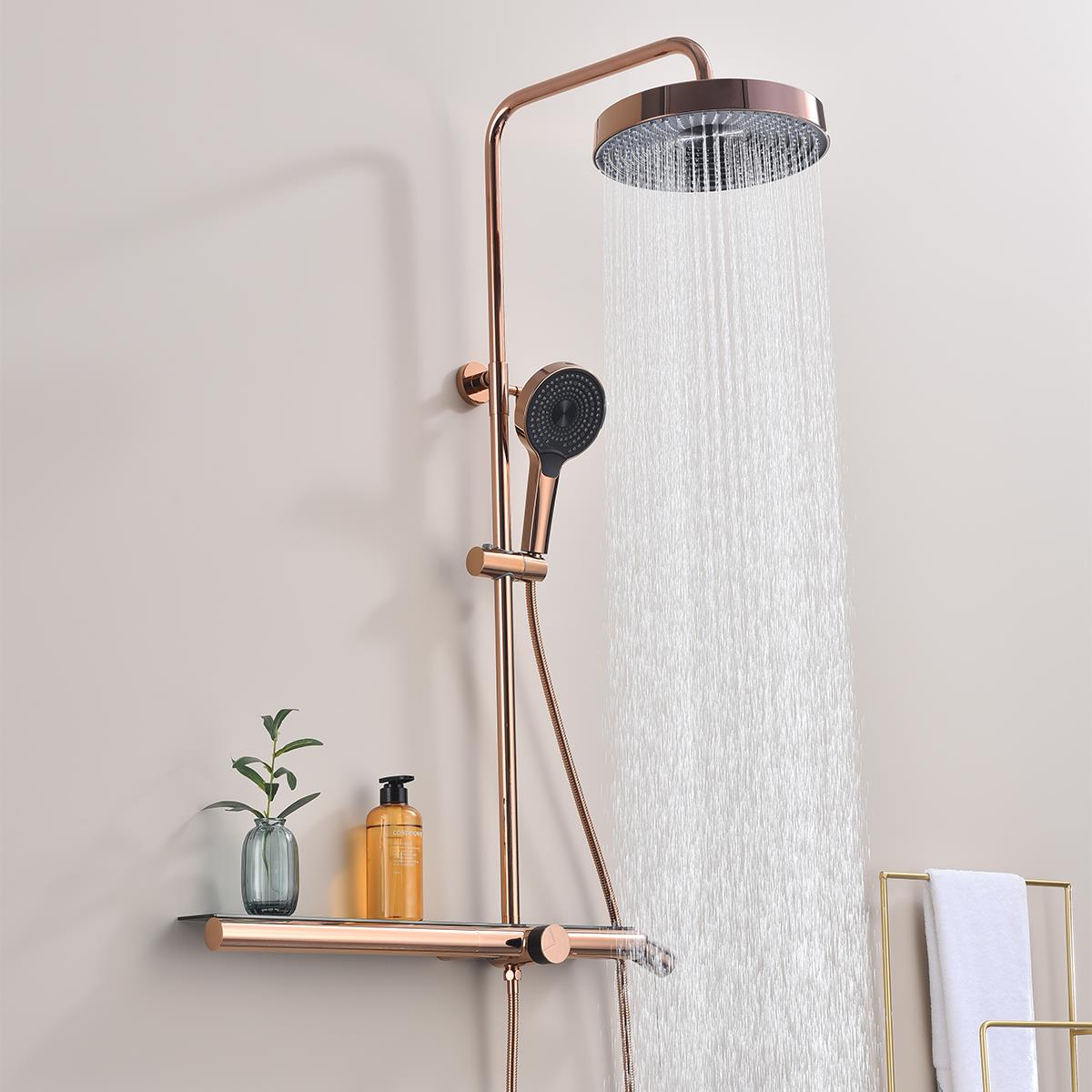 Luxor 3 Fonksiyonlu Duş Seti (Rose Gold)
