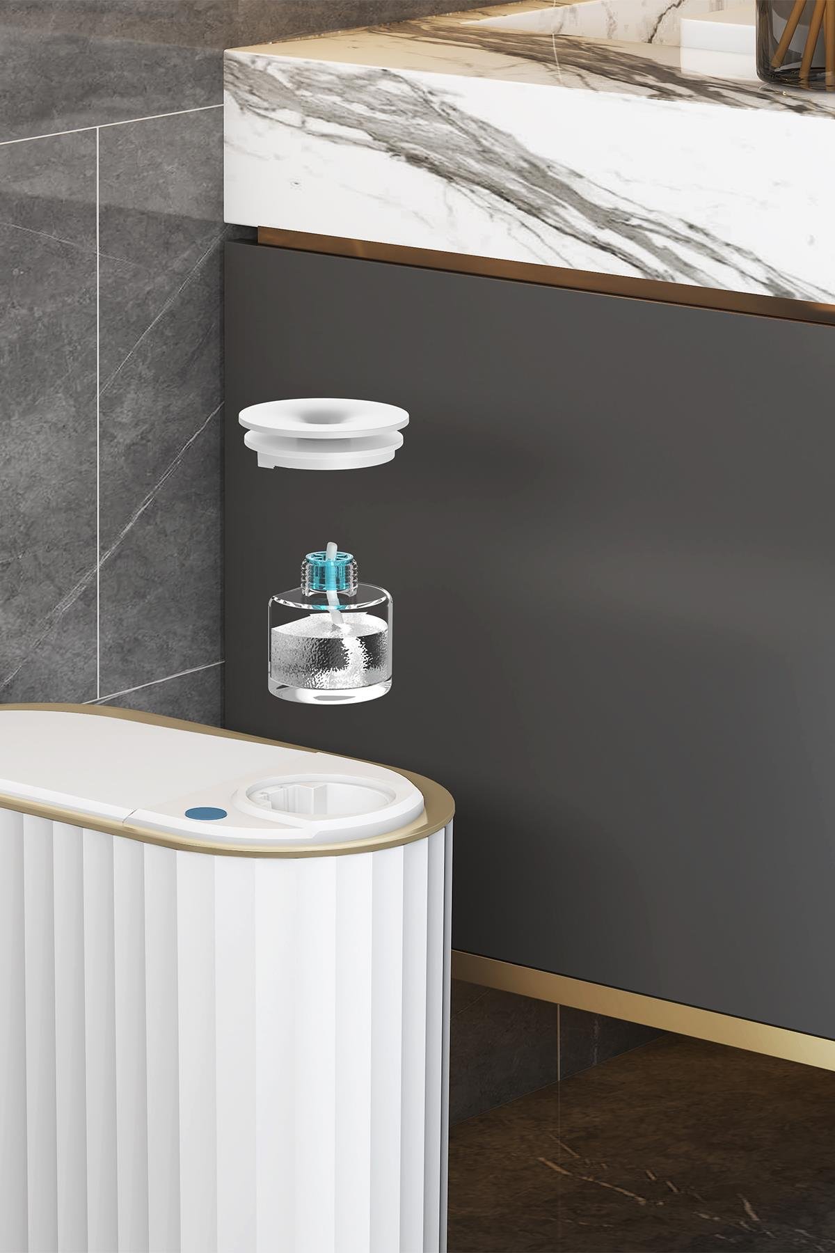 MAS5716W-6L Aroma Koku Difüzyonlu Sensörlü Çöp Kutusu
