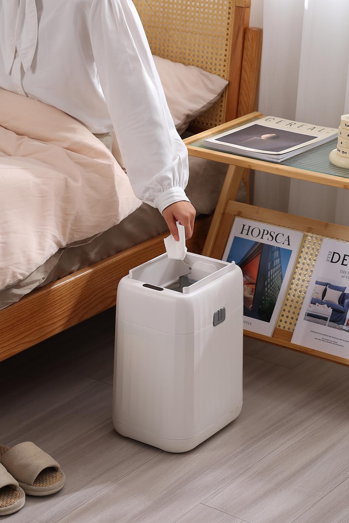 MAS5913W-15L Sensörlü Plastik Çöp Kutusu 15 Litre