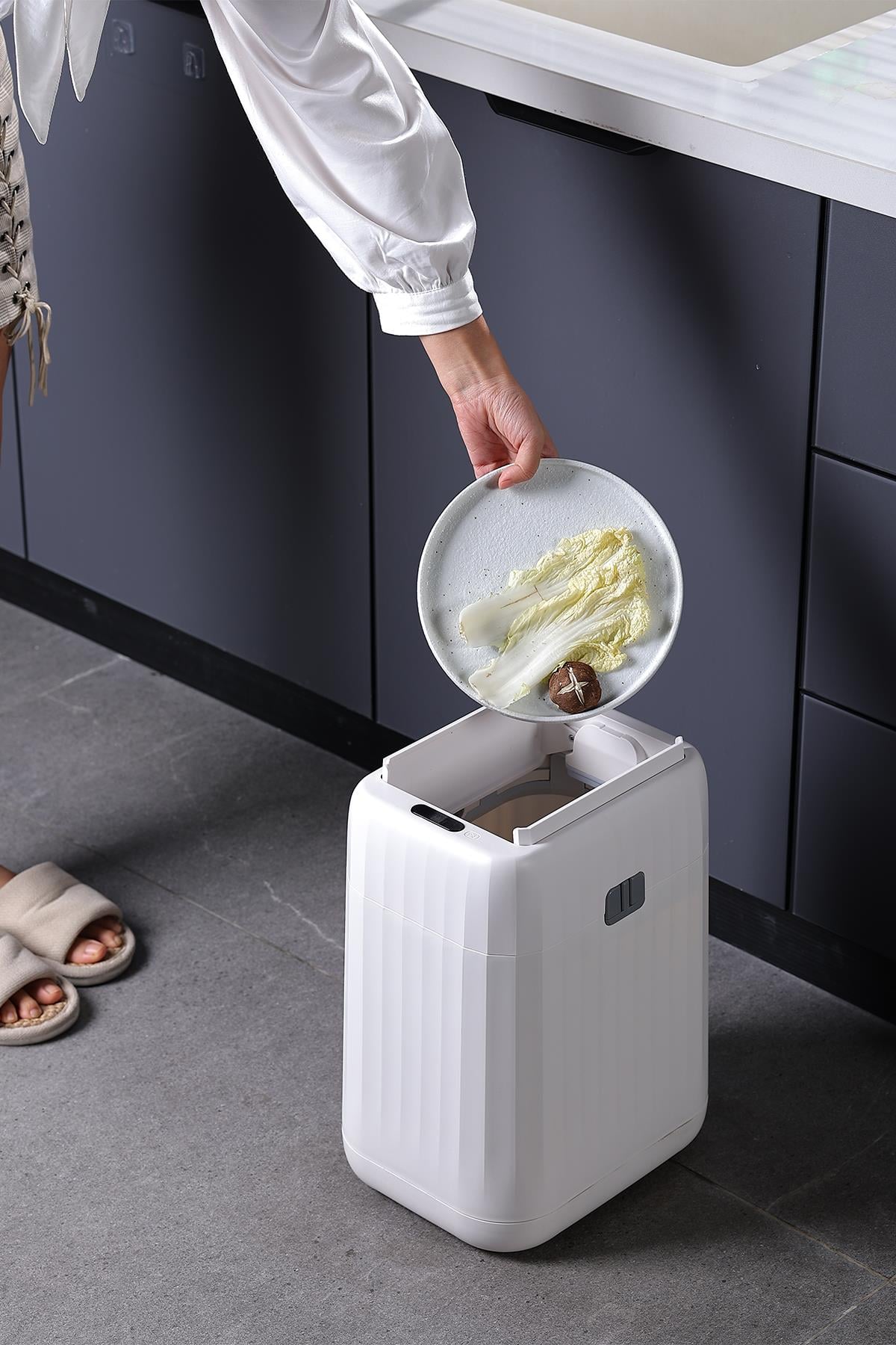 MAS5913W-15L Sensörlü Plastik Çöp Kutusu 15 Litre
