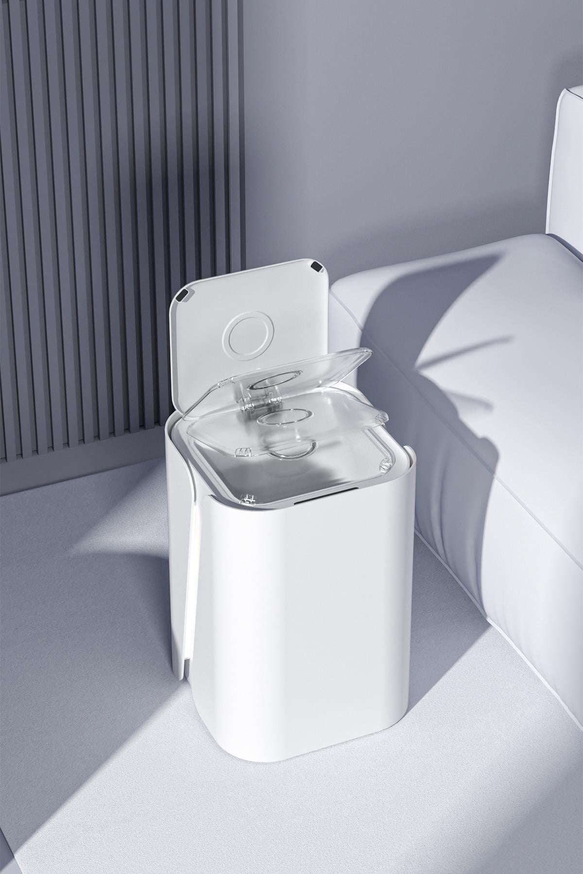 MAS888W-15L Işıklı Sensörlü Çöp Kutusu