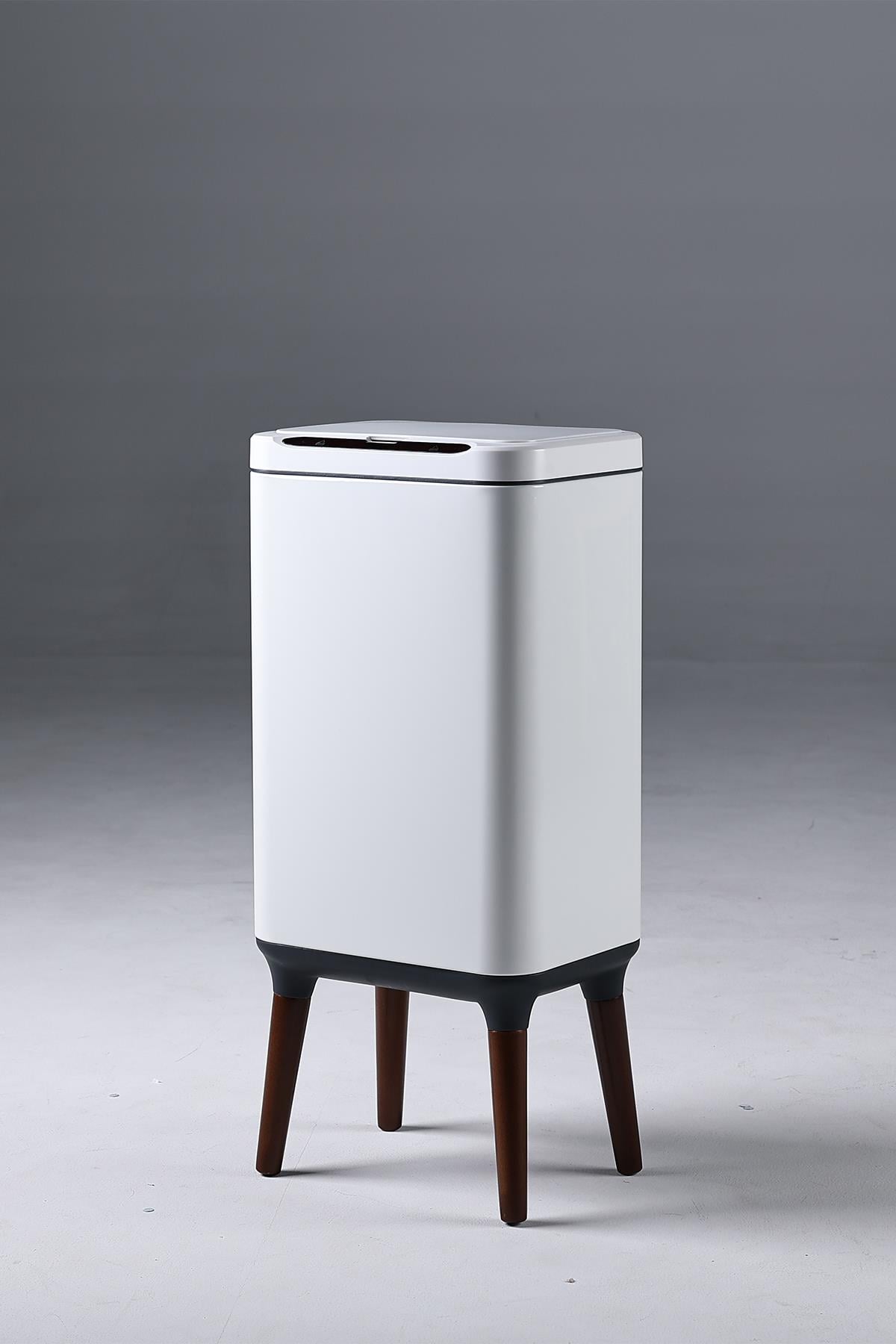 MAS9711W-13L Ahşap Ayaklı Sensörlü Ozon Çöp Kovası