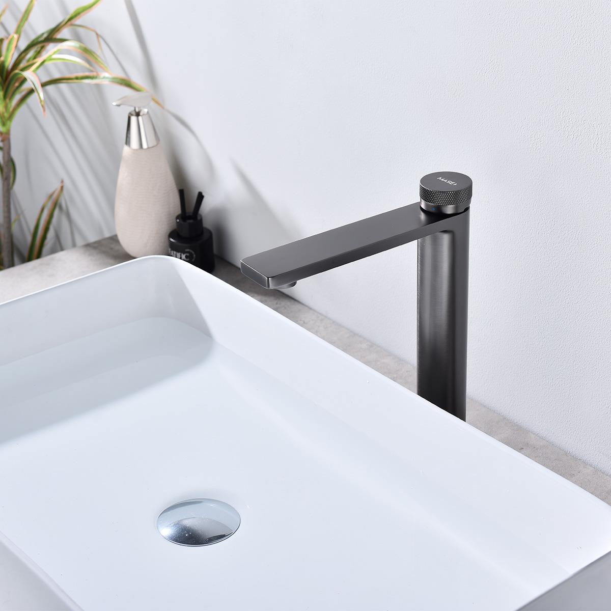 Mondrian XL Yüksek Lavabo Bataryası  Gun Metal