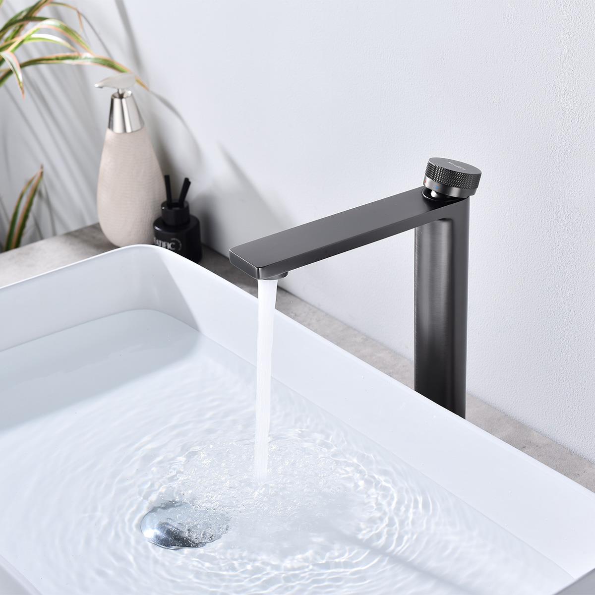 Mondrian XL Yüksek Lavabo Bataryası  Gun Metal