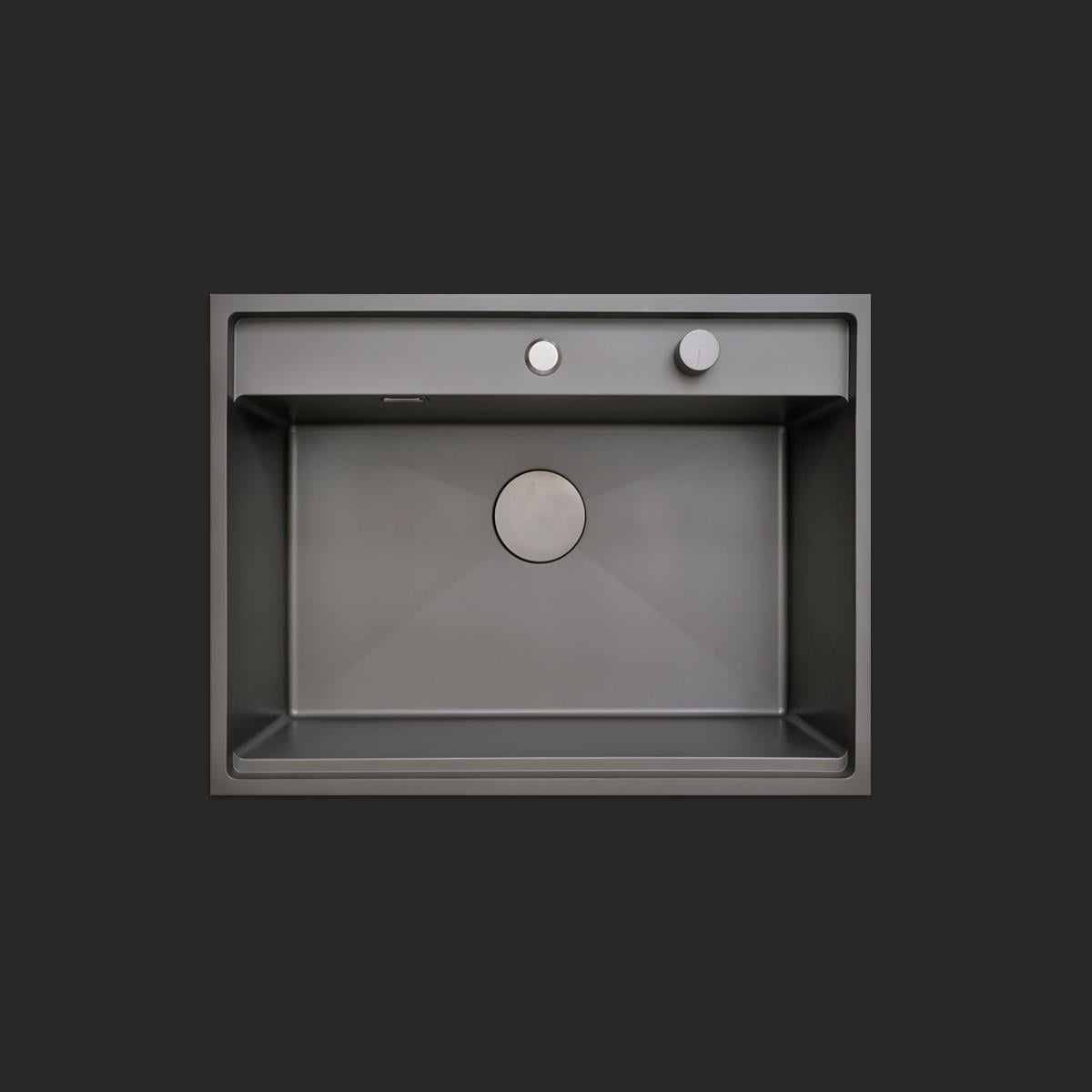 Murano El Yapımı Nano Eviye Seti 68x51 cm Mat Gri (Gun Grey)