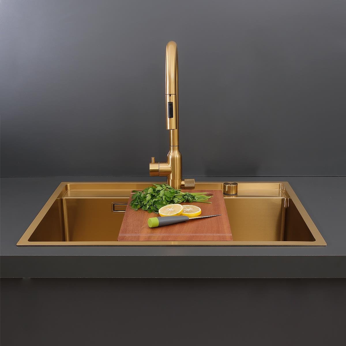 Murano  El Yapımı PVD Eviye Seti 68x51 cm Altın (Gold)