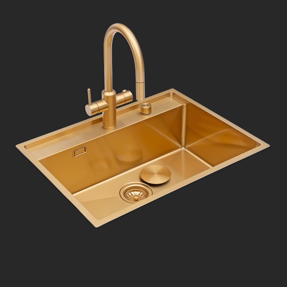 Murano  El Yapımı PVD Eviye Seti 68x51 cm Altın (Gold)