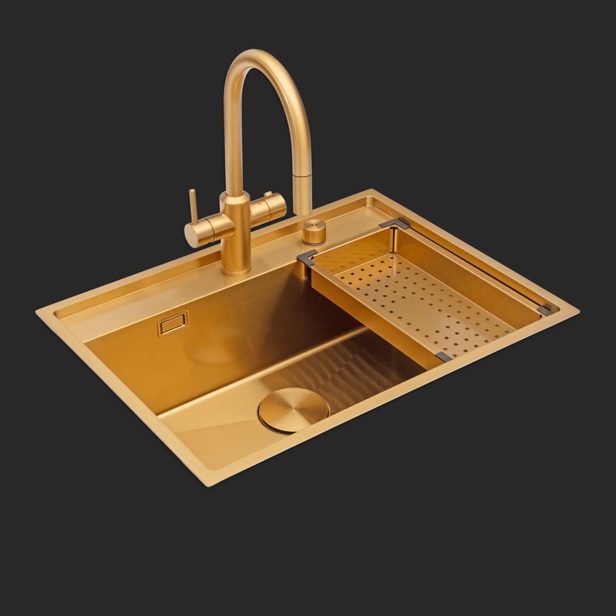 Murano  El Yapımı PVD Eviye Seti 68x51 cm Altın (Gold)