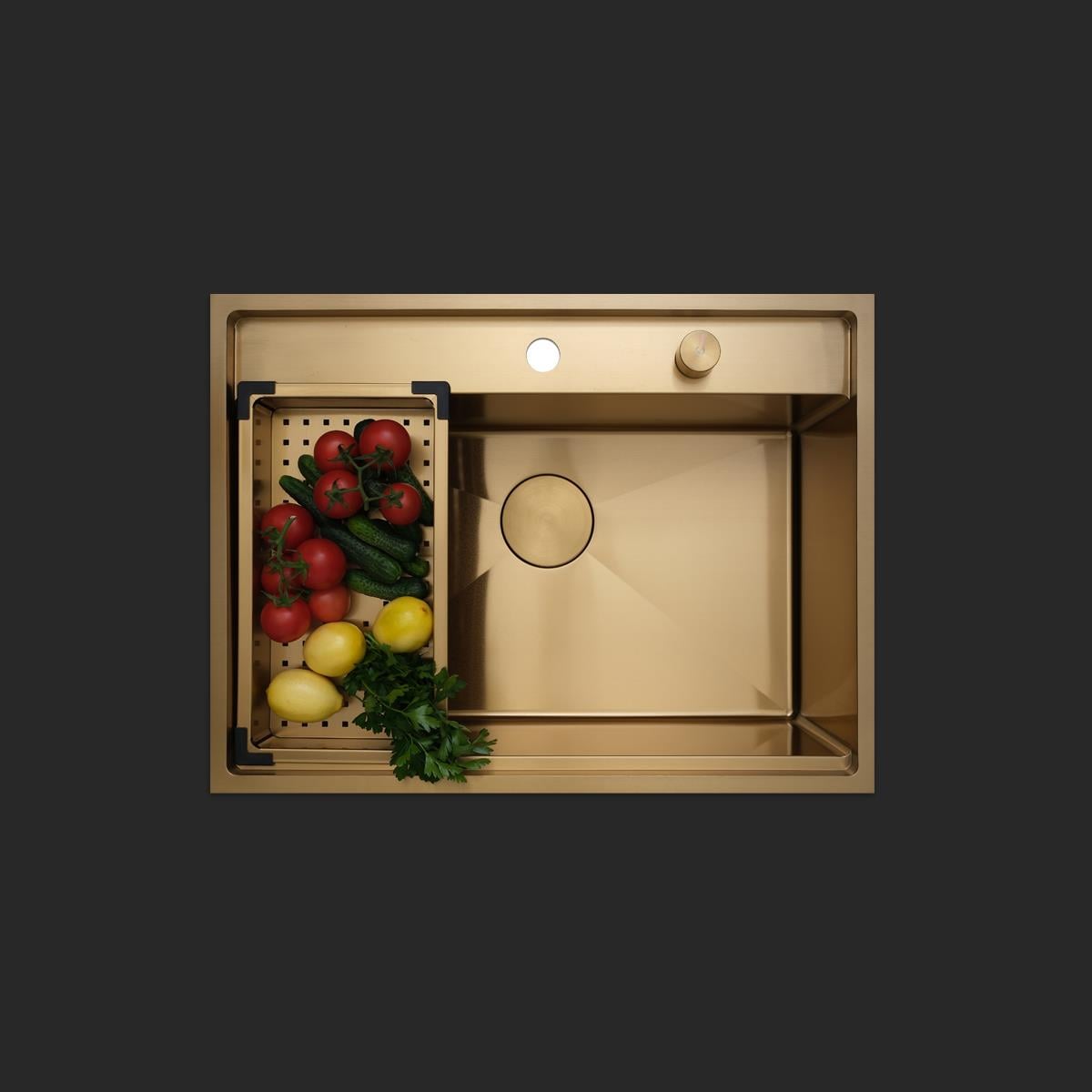 Murano  El Yapımı PVD Eviye Seti 68x51 cm Altın (Gold)