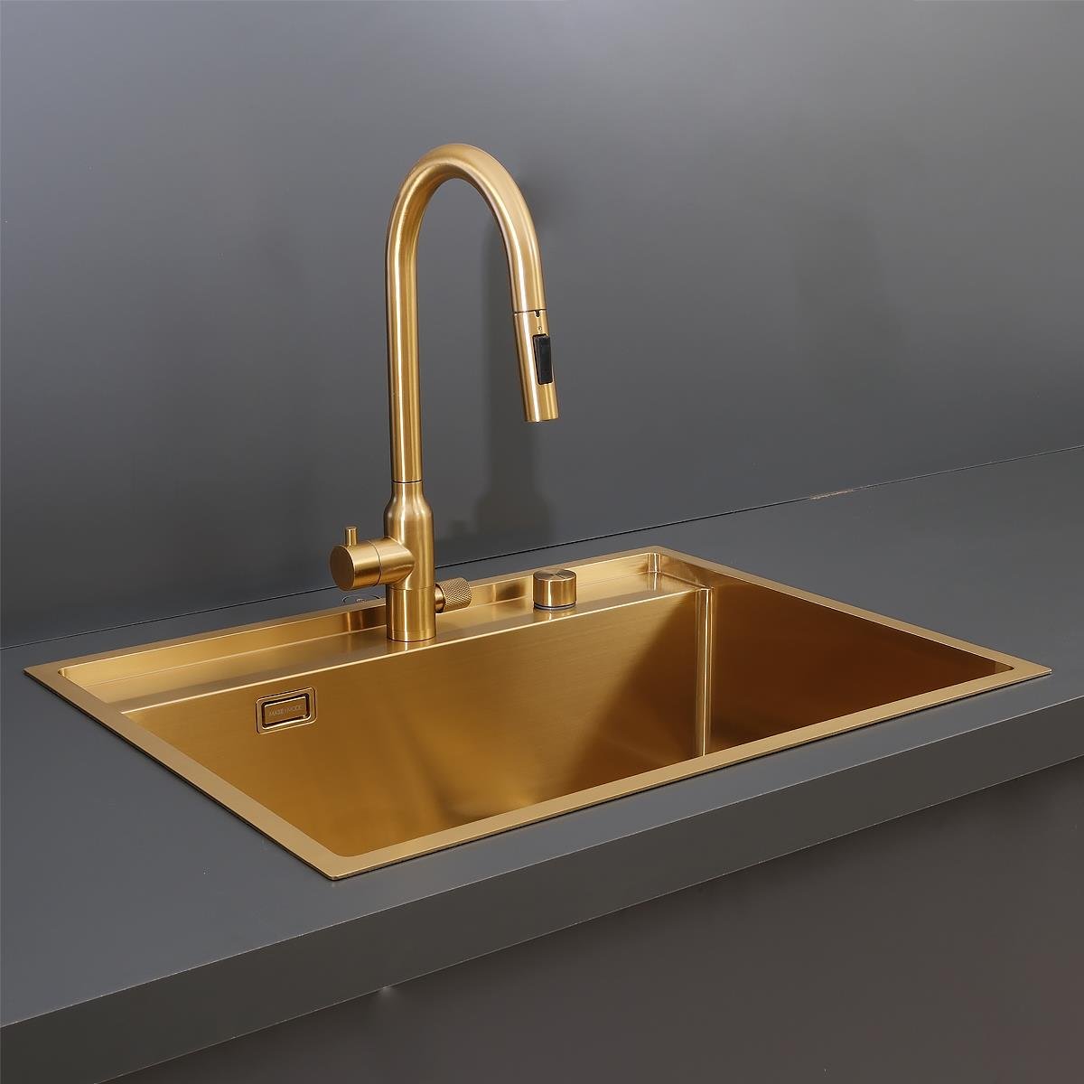 Murano  El Yapımı PVD Eviye Seti 68x51 cm Altın (Gold)
