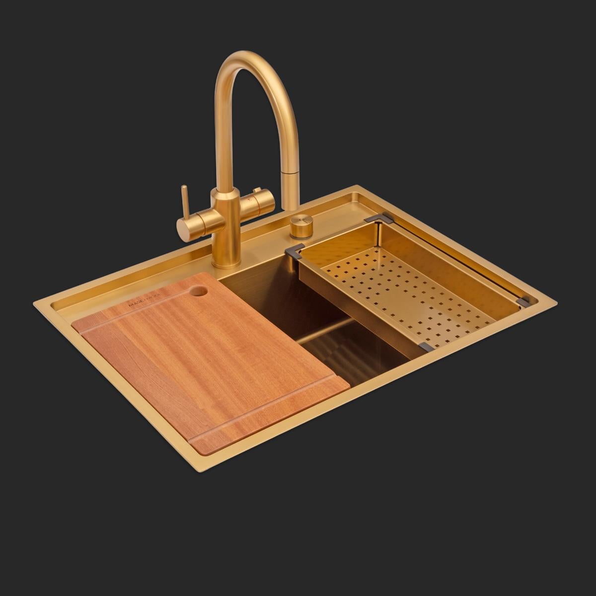 Murano  El Yapımı PVD Eviye Seti 68x51 cm Altın (Gold)