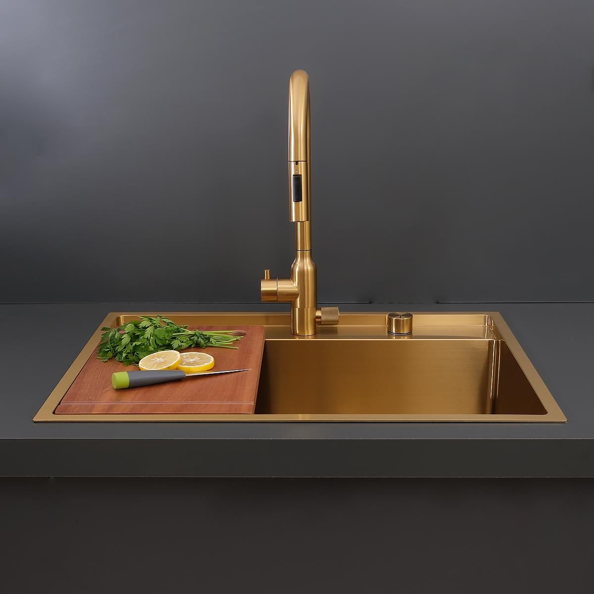 Murano  El Yapımı PVD Eviye Seti 68x51 cm Altın (Gold)