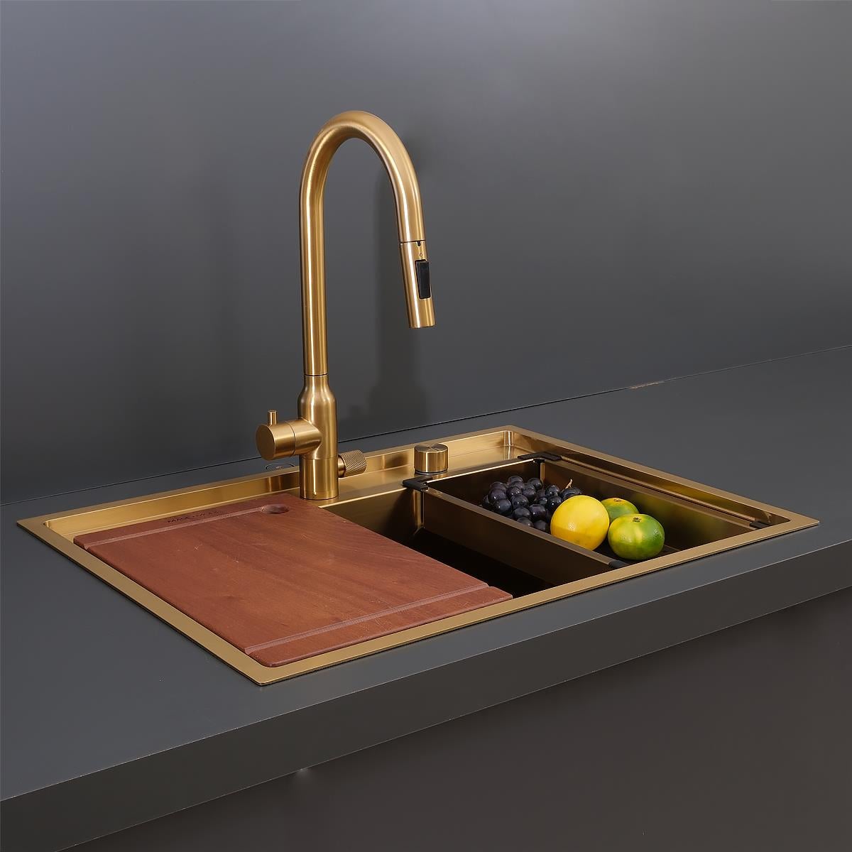 Murano  El Yapımı PVD Eviye Seti 68x51 cm Altın (Gold)